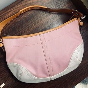 Coach pink and white Daisy mini soho bag 4431